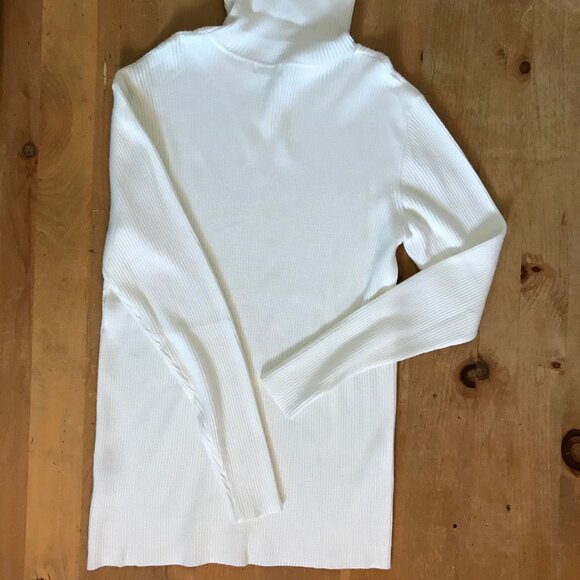 COOFANDY Men’s White Turtleneck Sweater – Size L – NWT - Picture 2 of 4
